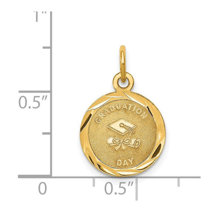 14k Yellow Gold GRADUATION DAY Charm Pendant for Women