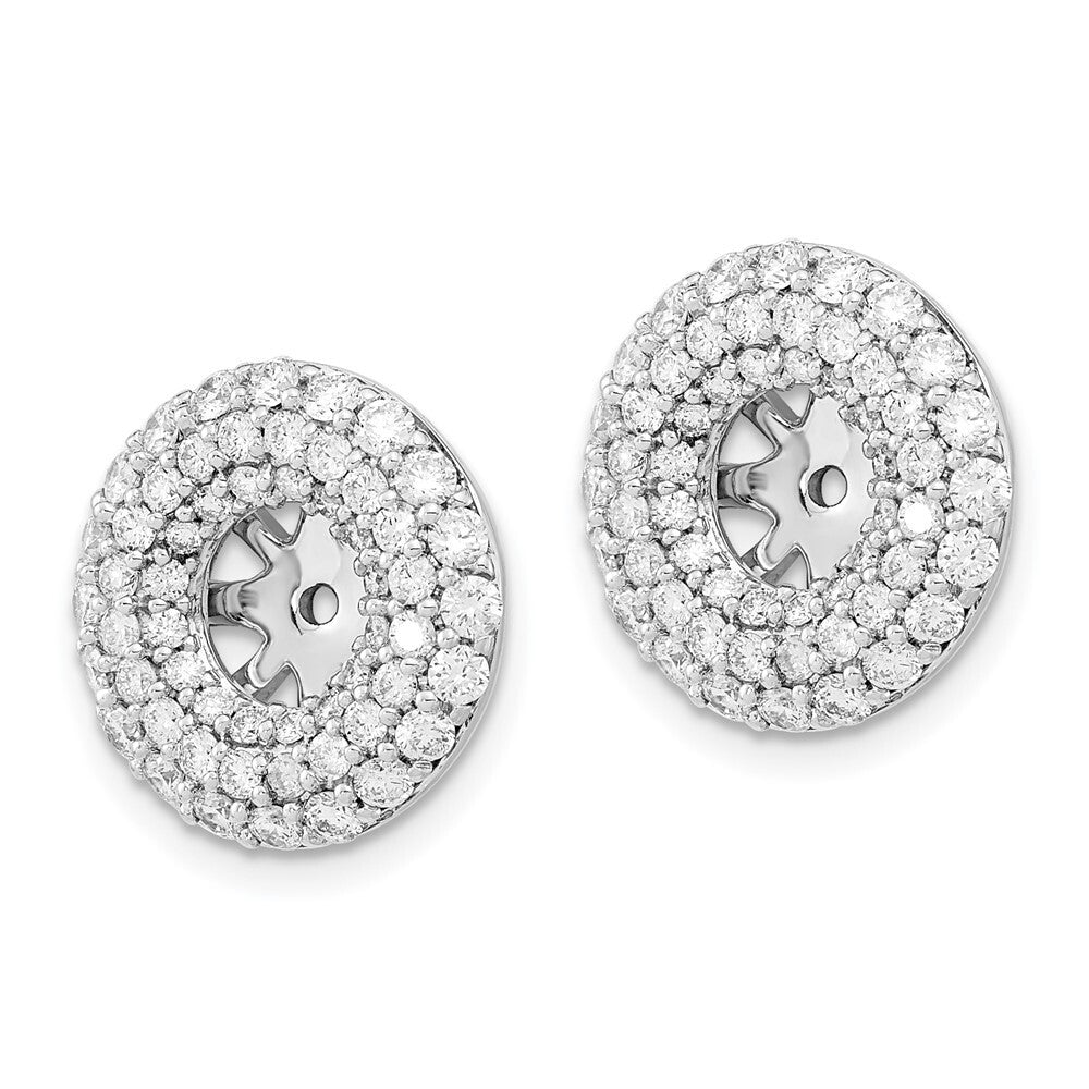 14k White Gold Diamond Earring Jackets