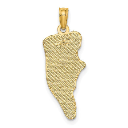 14k Yellow Gold HILTON HEAD Map Charm