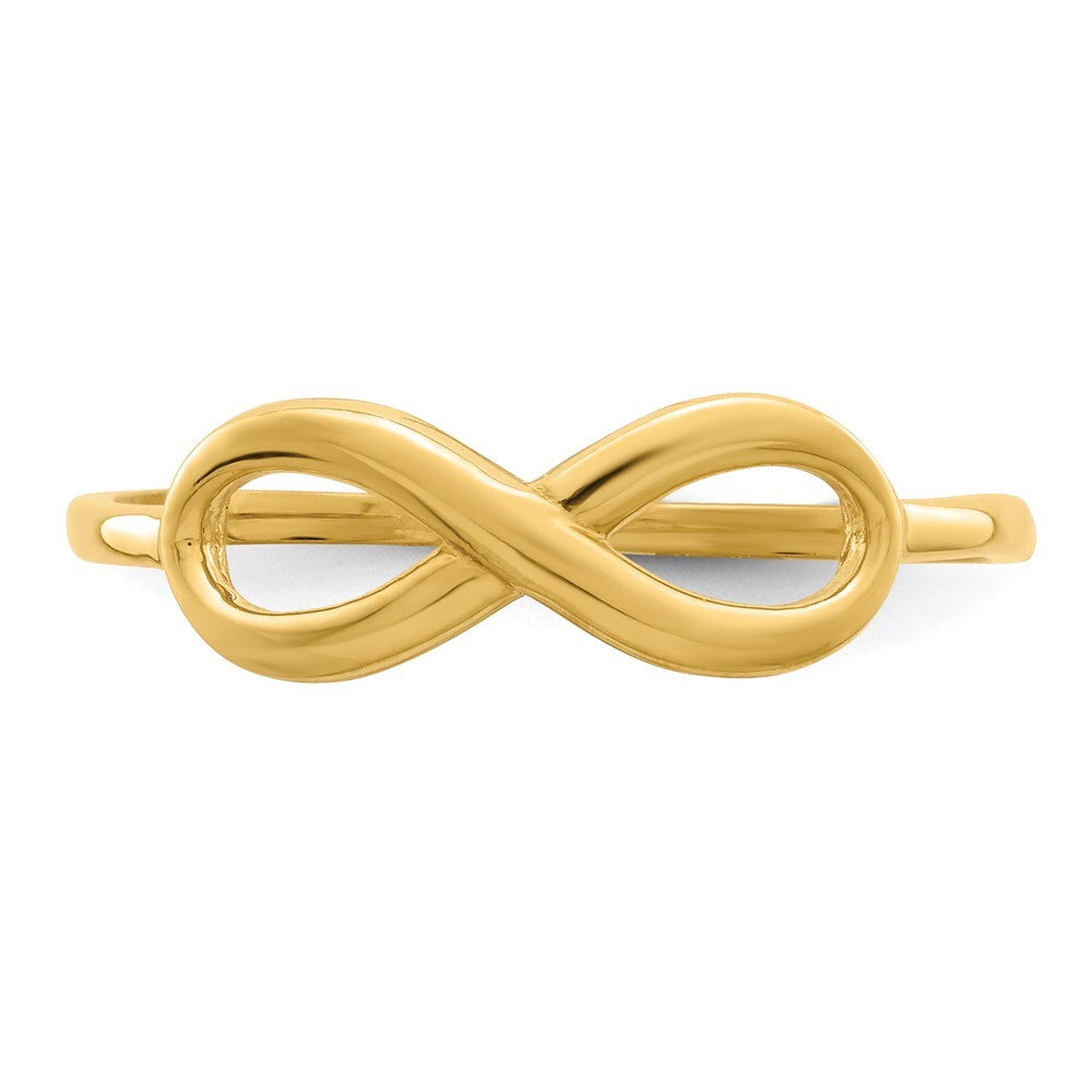 14K Yellow Gold Infinity Ring Size 7