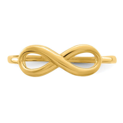 14K Yellow Gold Infinity Ring Size 7