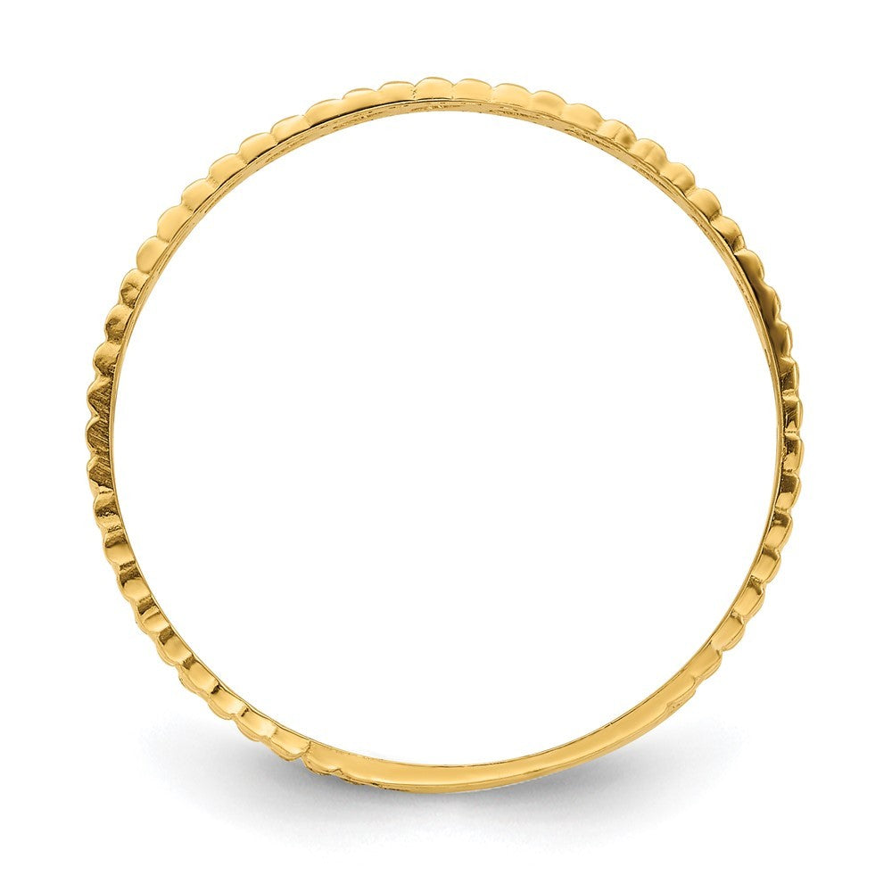 14k Yellow Gold Leaf Engraved Thumb Ring (size 9)