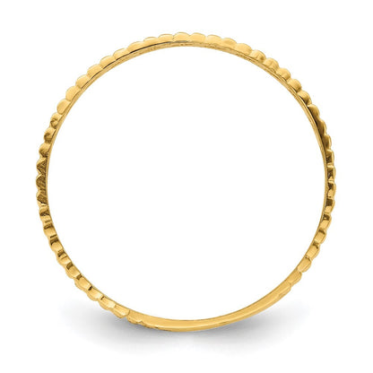 14k Yellow Gold Leaf Engraved Thumb Ring (size 9)