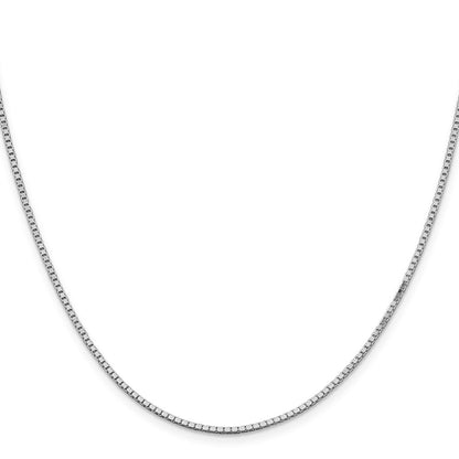 Sterling Silver Rhodium-plated 1.5mm Box Chain Necklace