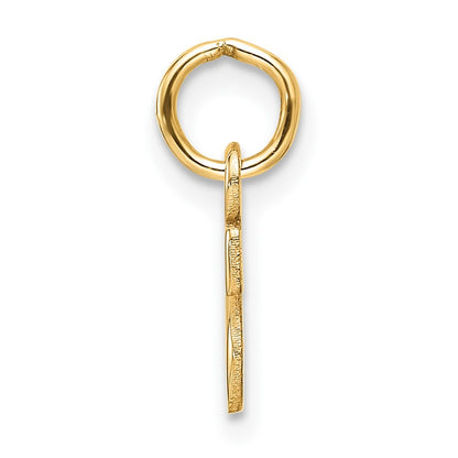 14k Yellow Gold Cutout Letter S Initial Pendant