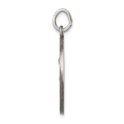 Sterling Silver Antiqued Saint Anthony Medal Pendant