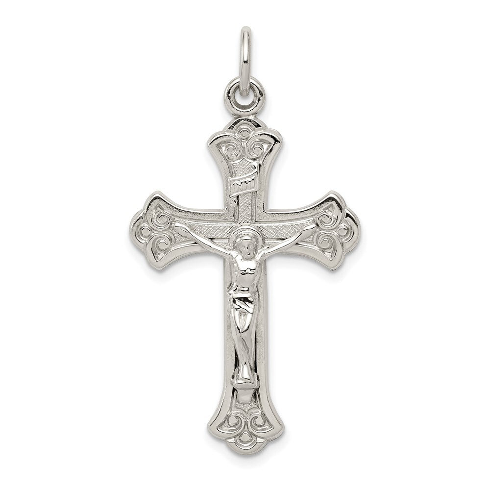 Sterling Silver INRI Crucifix Pendant Holiday Gift for Women