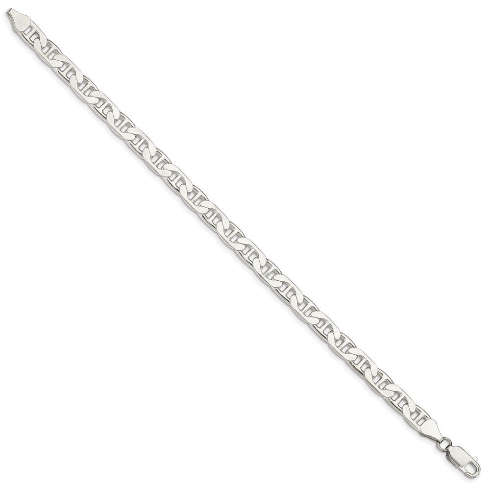 Sterling Silver 6.5mm Flat Anchor Chain Bracelet