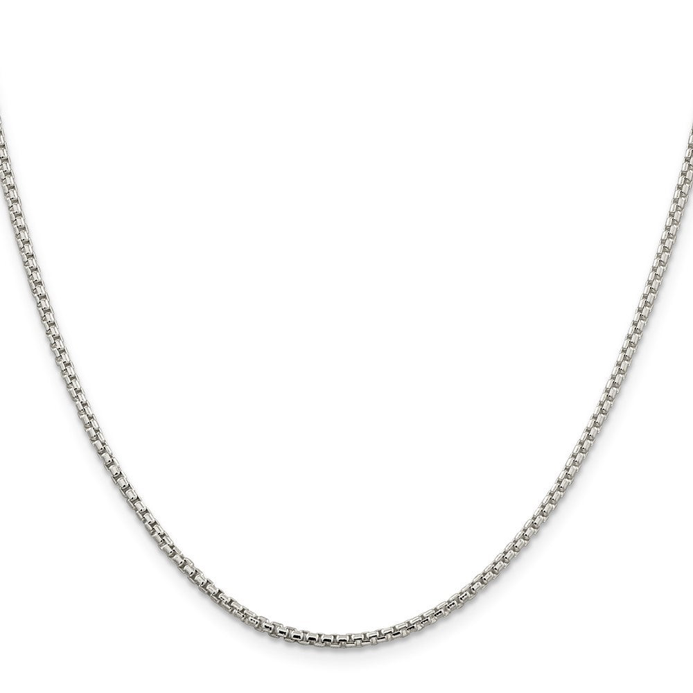 Sterling Silver 2mm Round Box Chain Necklace