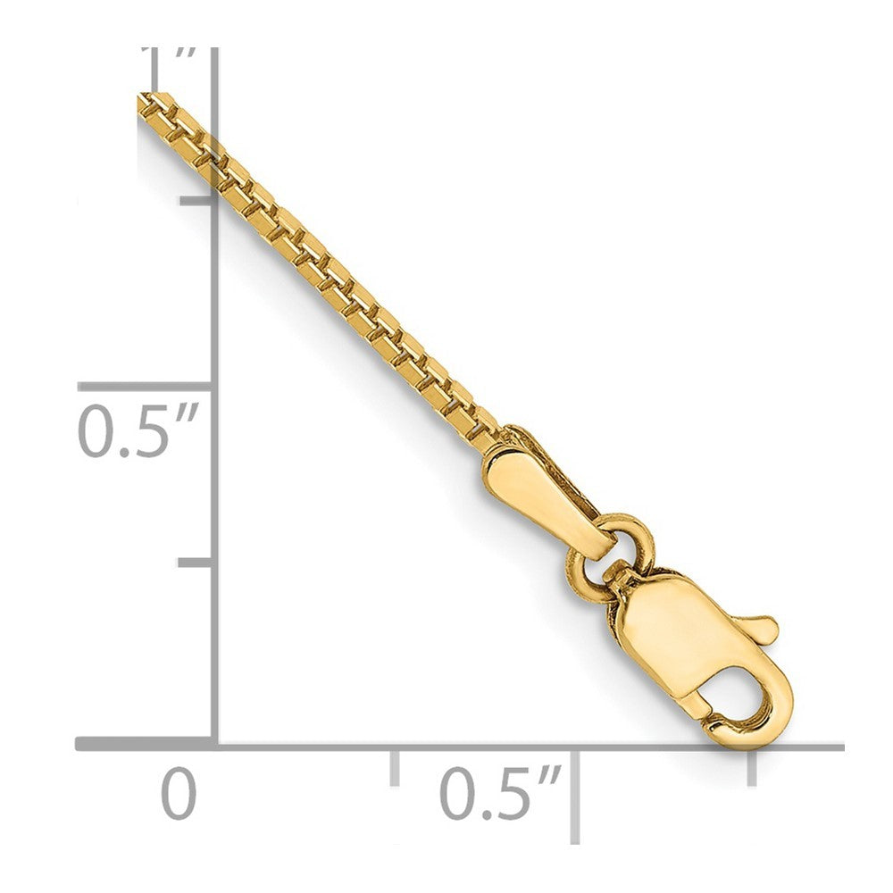 14k Yellow Gold 7 inch 1.1mm Box Bracelet