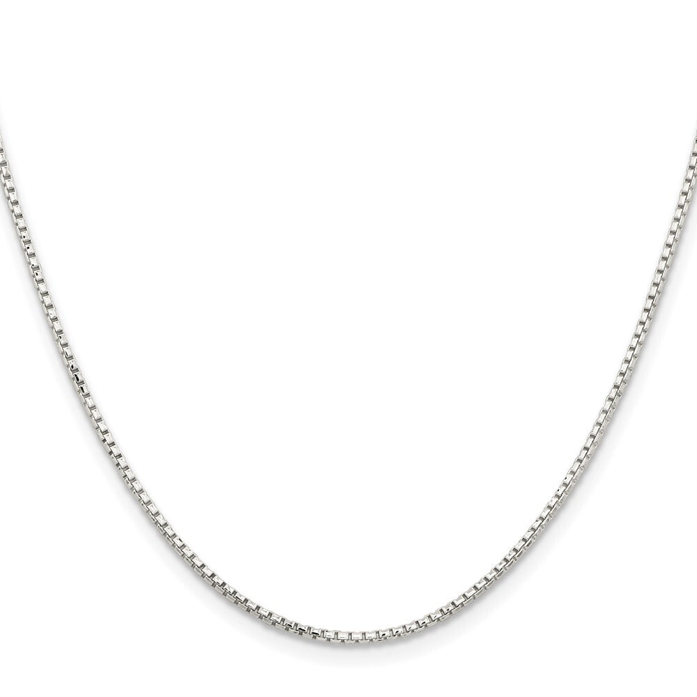 Sterling Silver 1.5mm Diamond-cut Round Box Chain