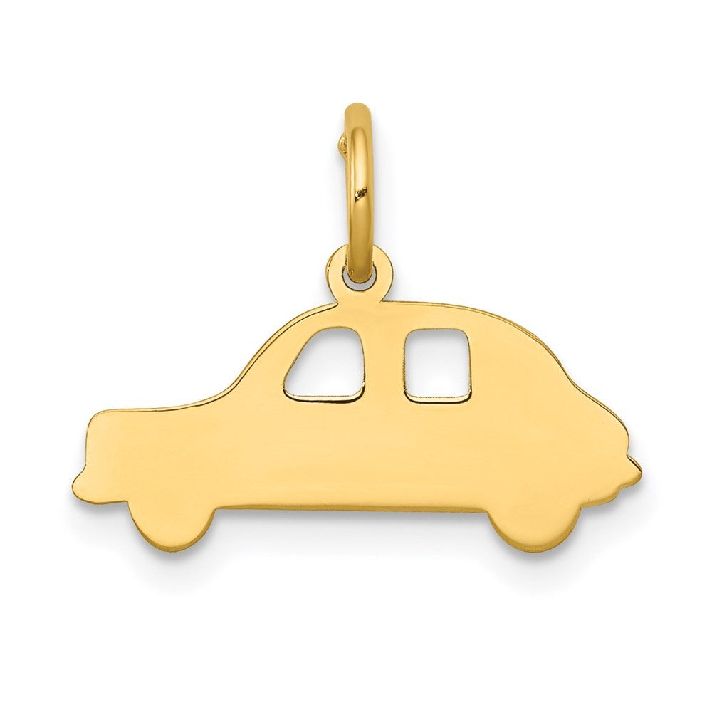 14k Yellow Gold Compact Car Charm Pendant