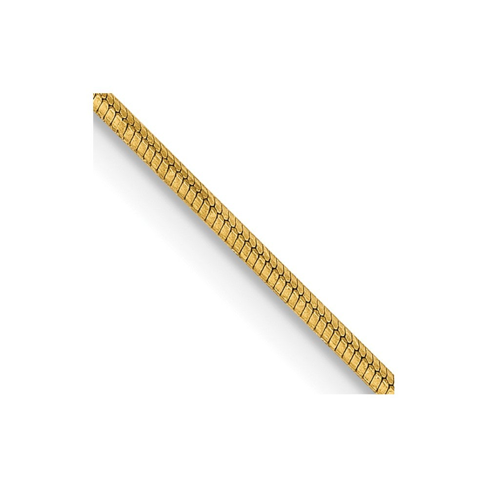 14k Yellow Gold 16 inch .8mm Octagonal Snake Chain Necklace