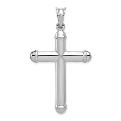 Sterling Silver Rhodium-plated Reversible Crucifix Pendant