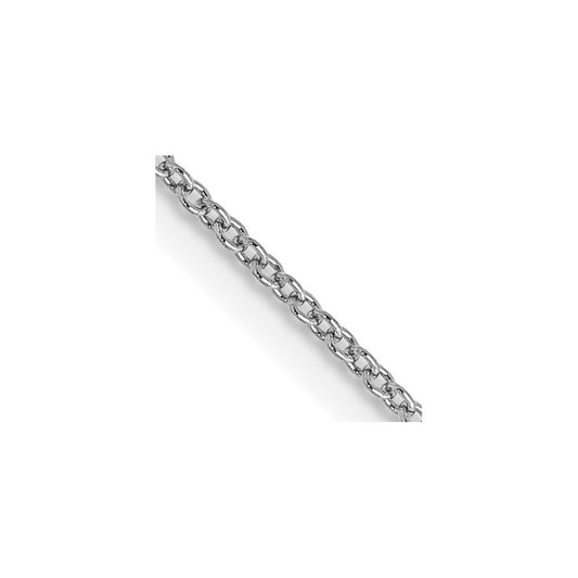 14K White Gold 14 inch .9mm Cable with Spring Ring Clasp Chain Necklace