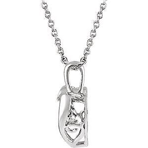 Sterling Silver Mystara 1/10 CTW Natural Diamond Heart 18" Necklace for Women