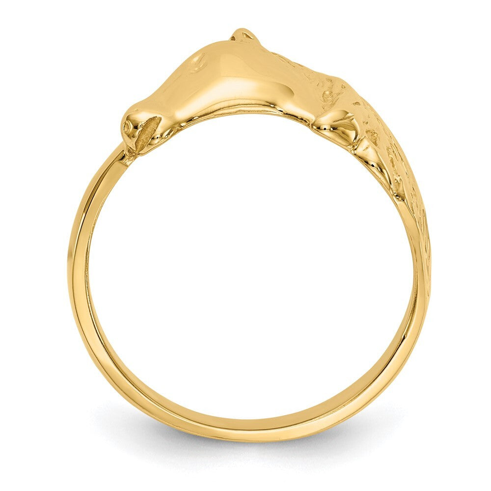 14K Yellow Gold Gold Polished Horse Head Ring