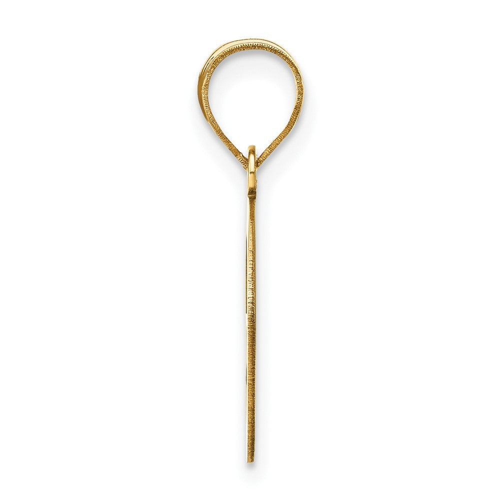 14k Yellow Gold Polished Bubble Letter G Initial Pendant