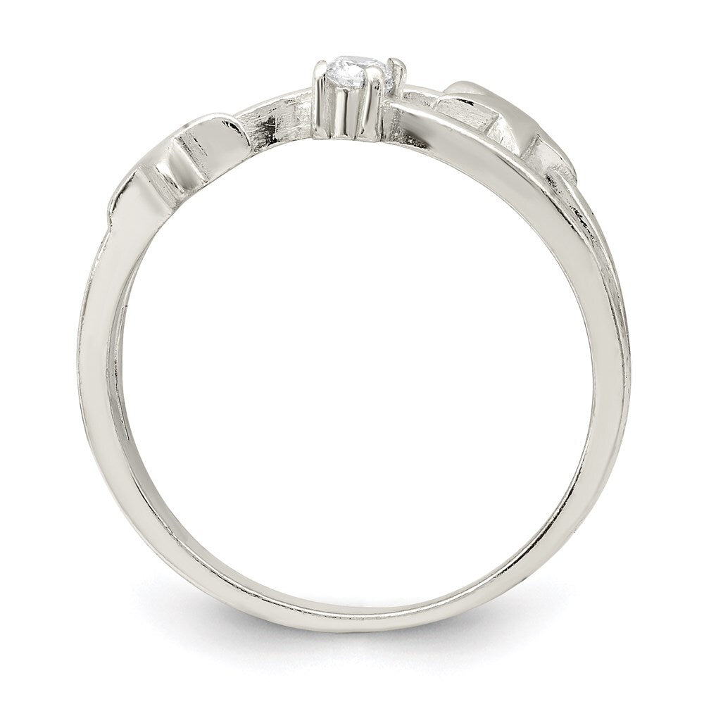 Sterling Silver Cubic Zirconia Star Ring Size 7