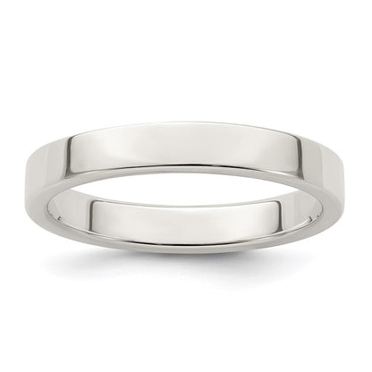 Sterling Silver 3mm Lightweight Flat Size 12 Band Ring