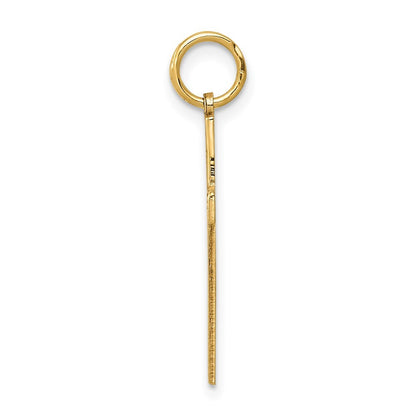 14k Yellow Gold Laser Designed Cross Pendant