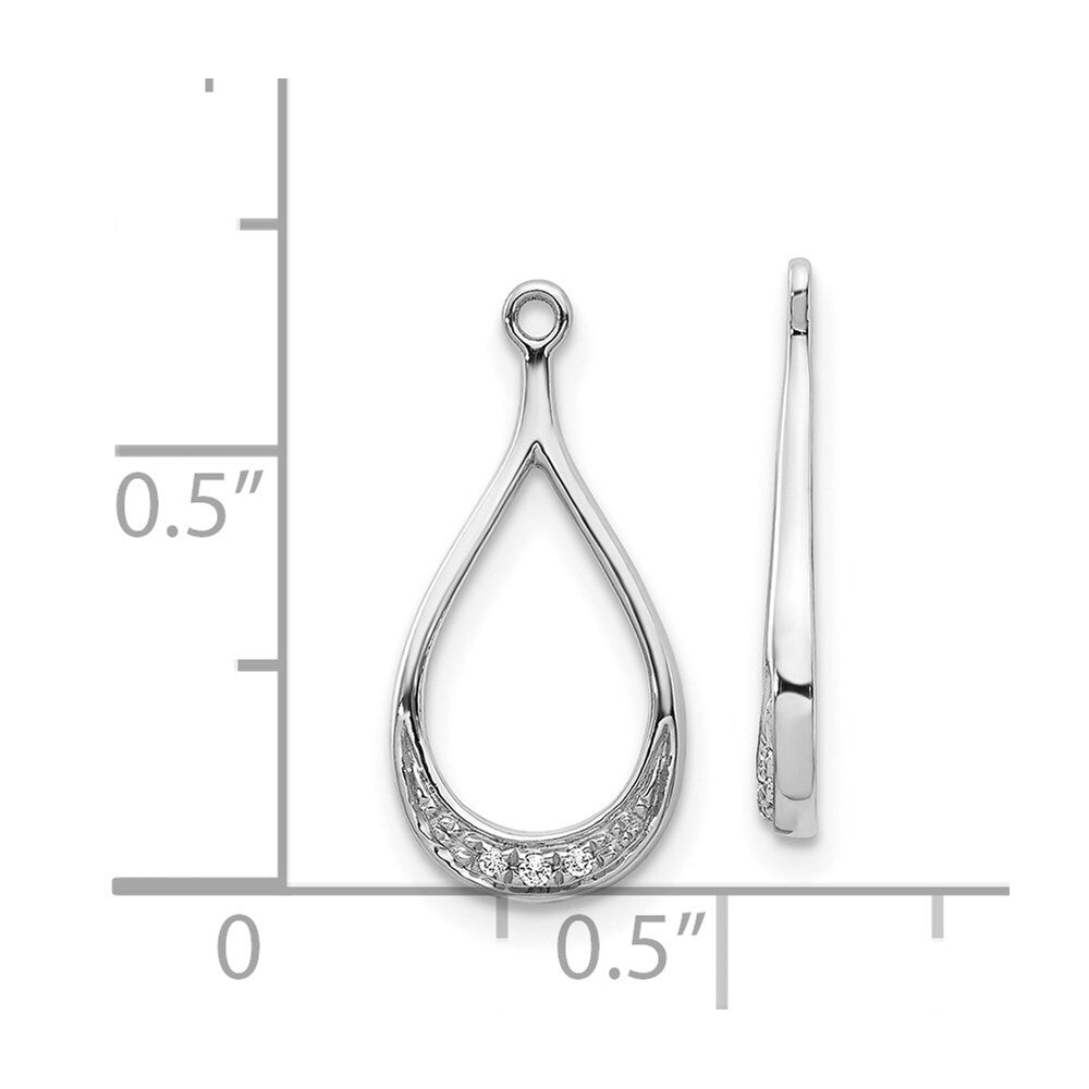 14k White Gold Diamond Earring Jackets Gift for Women