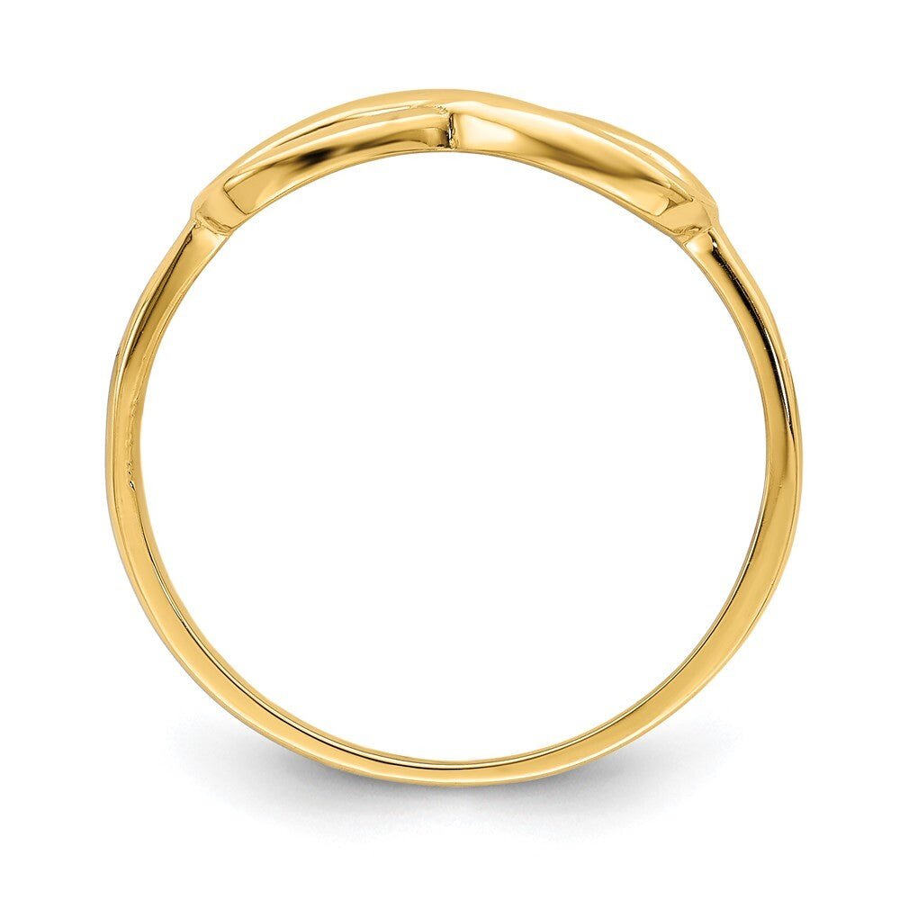 14K Yellow Gold Infinity Ring Size 7