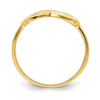 14K Yellow Gold Infinity Ring Size 7