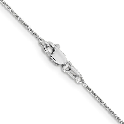 14K White Gold 30 inch .85mm Spiga with Lobster Clasp Chain Necklace