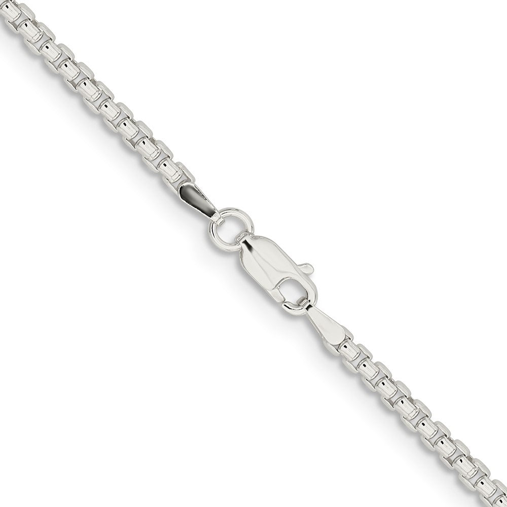 Sterling Silver 2.6mm Round Box Chain Necklace