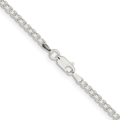Sterling Silver 2.6mm Round Box Chain Necklace