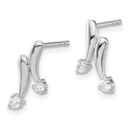 14k White Gold Diamond Drop & Dangle Earrings