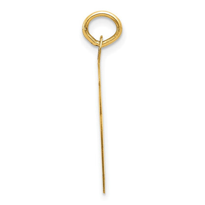 14k Yellow Gold Swimming Disc Charm Pendant for Women