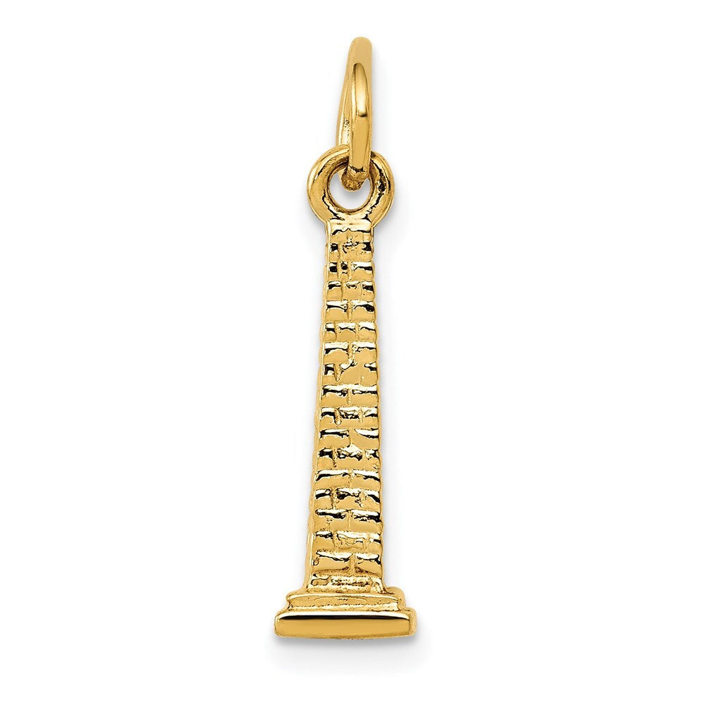 14k Yellow Gold 3D Washington Monument Charm Pendant for Women