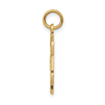 14k Yellow Gold #1 DAD Charm Pendant for Women