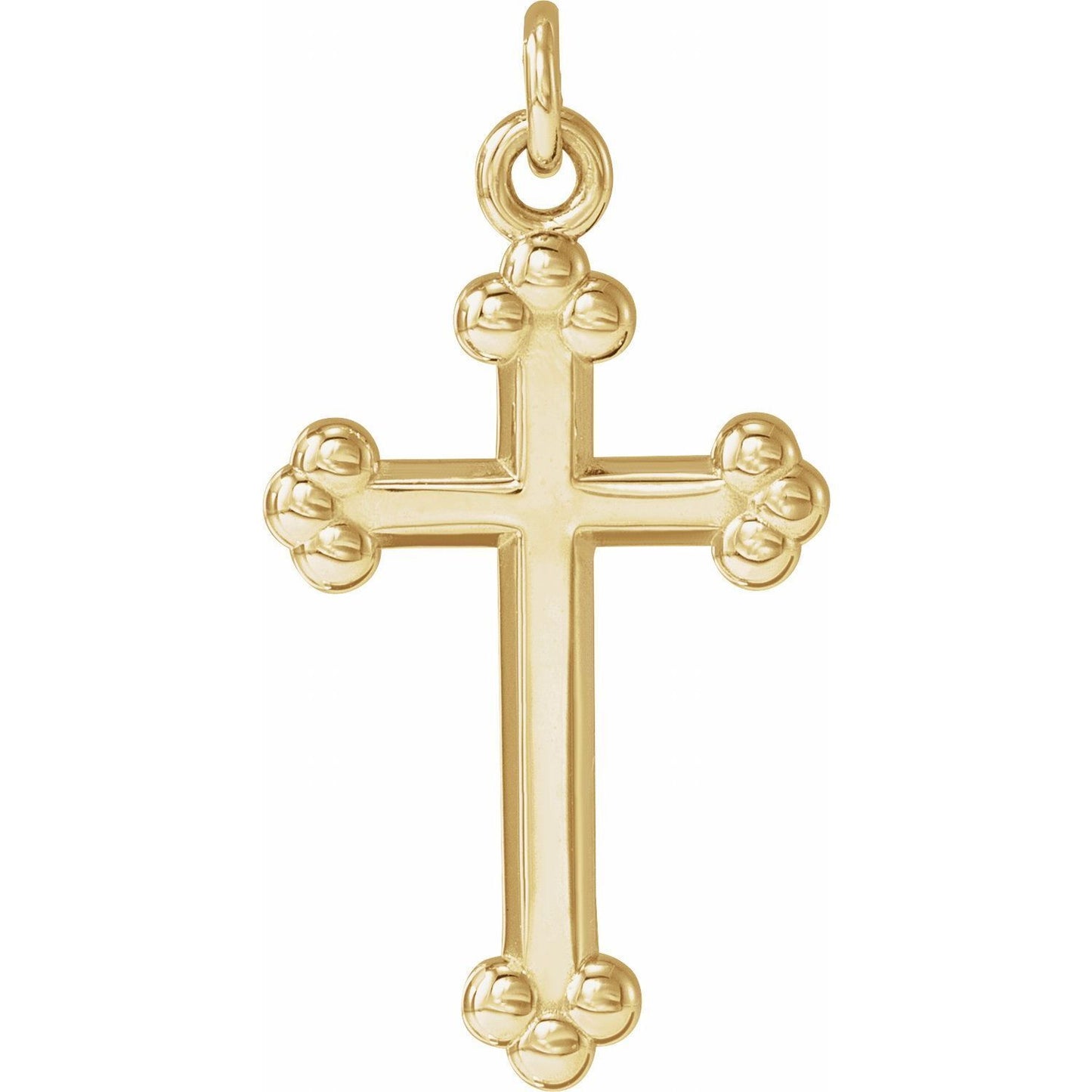 14k Yellow Gold Crucifix Catholic Cross Pendant Fine Jewelry Gift for Her