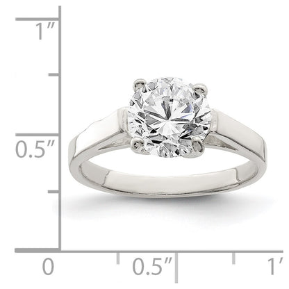 Sterling Silver Cubic Zirconia Ring Size 8