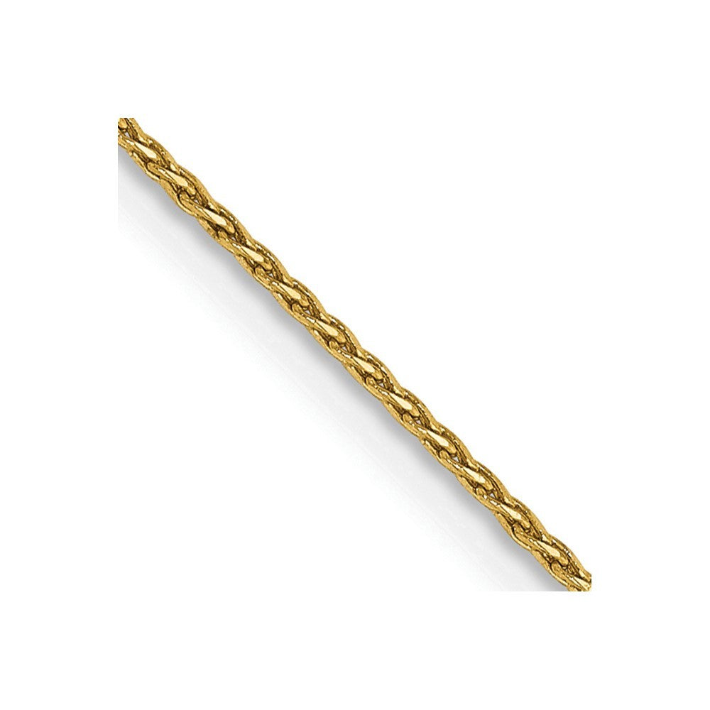 14k Yellow Gold 18 inch .8mm Diamond-cut Parisian Wheat Chain Necklace