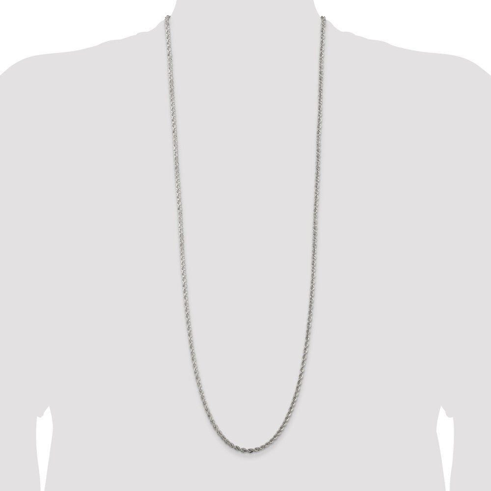 Sterling Silver 3mm Solid Rope Chain