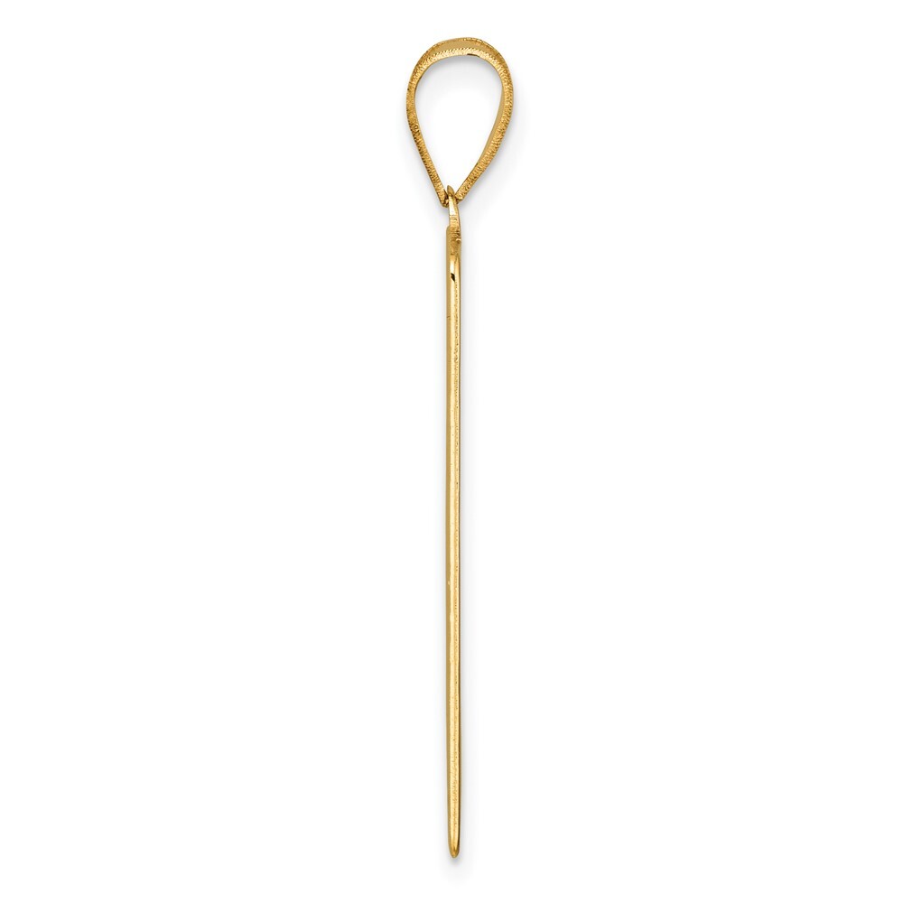 14k Yellow Gold The Fool Tarot Card Pendant for Women