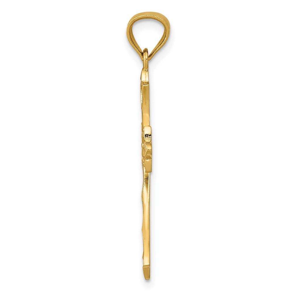 14k Yellow Gold Cross Pendant for Women