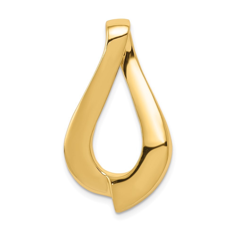 14k Yellow Gold Fits up to 8mm Regular, 10mm Fancy Reversible Omega Slide