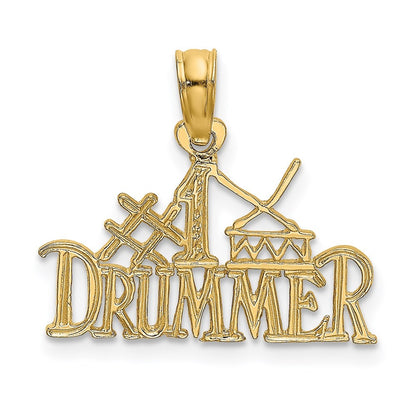 14k Yellow Gold #1 DRUMMERCharm