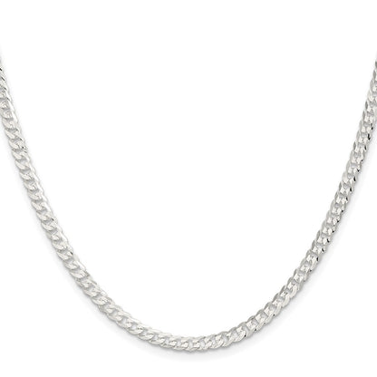 Sterling Silver 3.8mm Flat Curb Chain Necklace