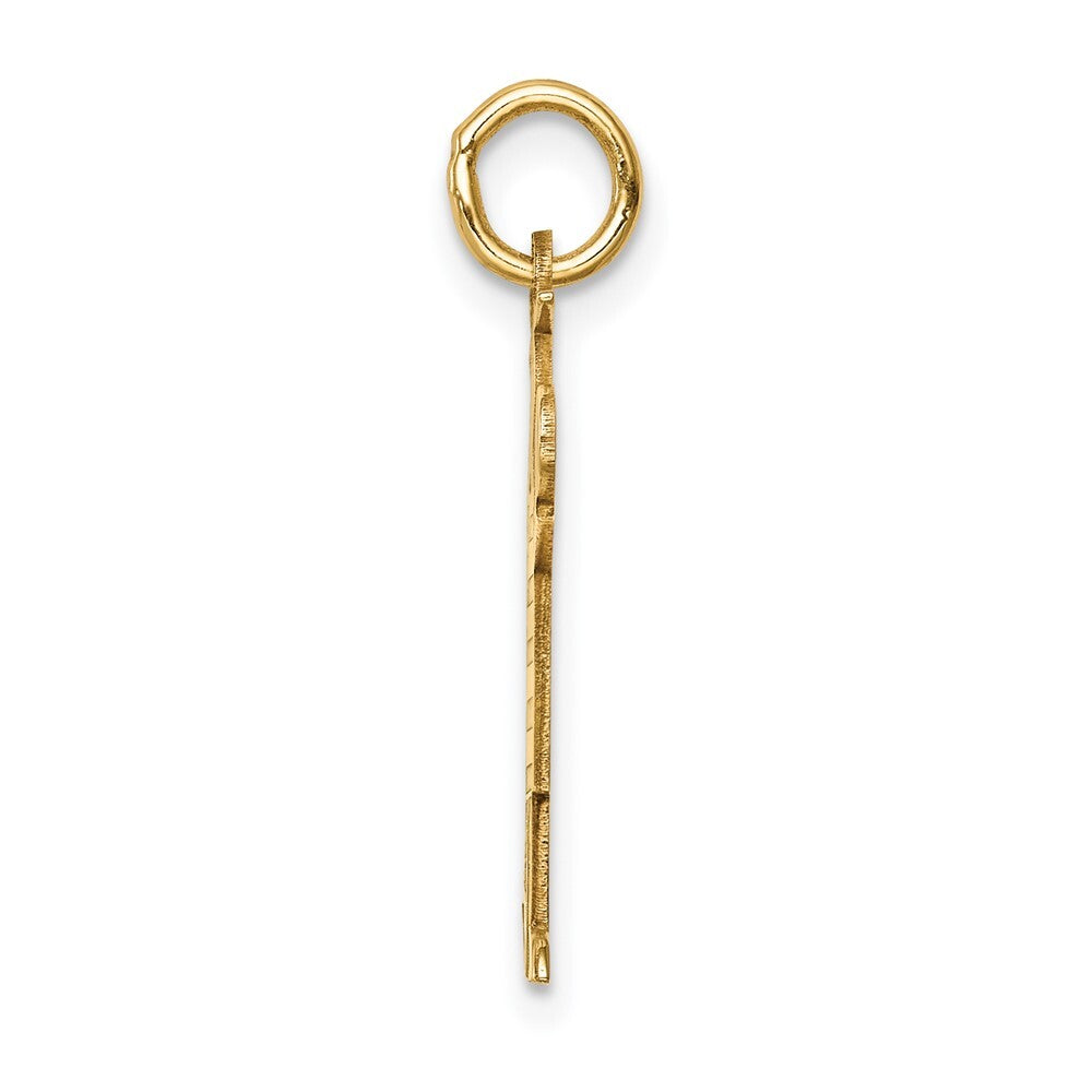 14k Yellow Gold Kid Charm Pendant for Women