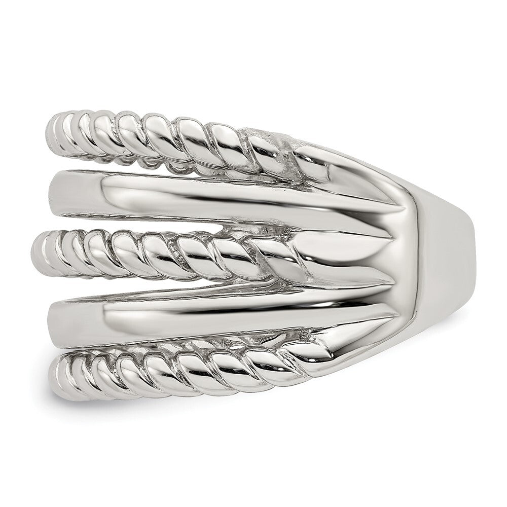 Sterling Silver Polished Fancy Ring Size 6