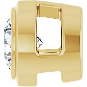 14k Yellow Gold 1 10 CT Natural Diamond Slide Pendant Gift for Women