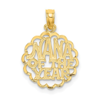 14k Yellow Gold NANA OF THE YEAR Charm