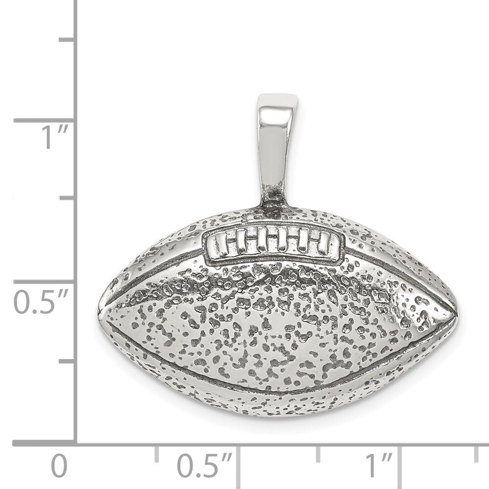 Sterling Silver Antiqued Football Pendant Holiday Gift for Women