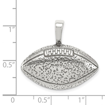 Sterling Silver Antiqued Football Pendant Holiday Gift for Women